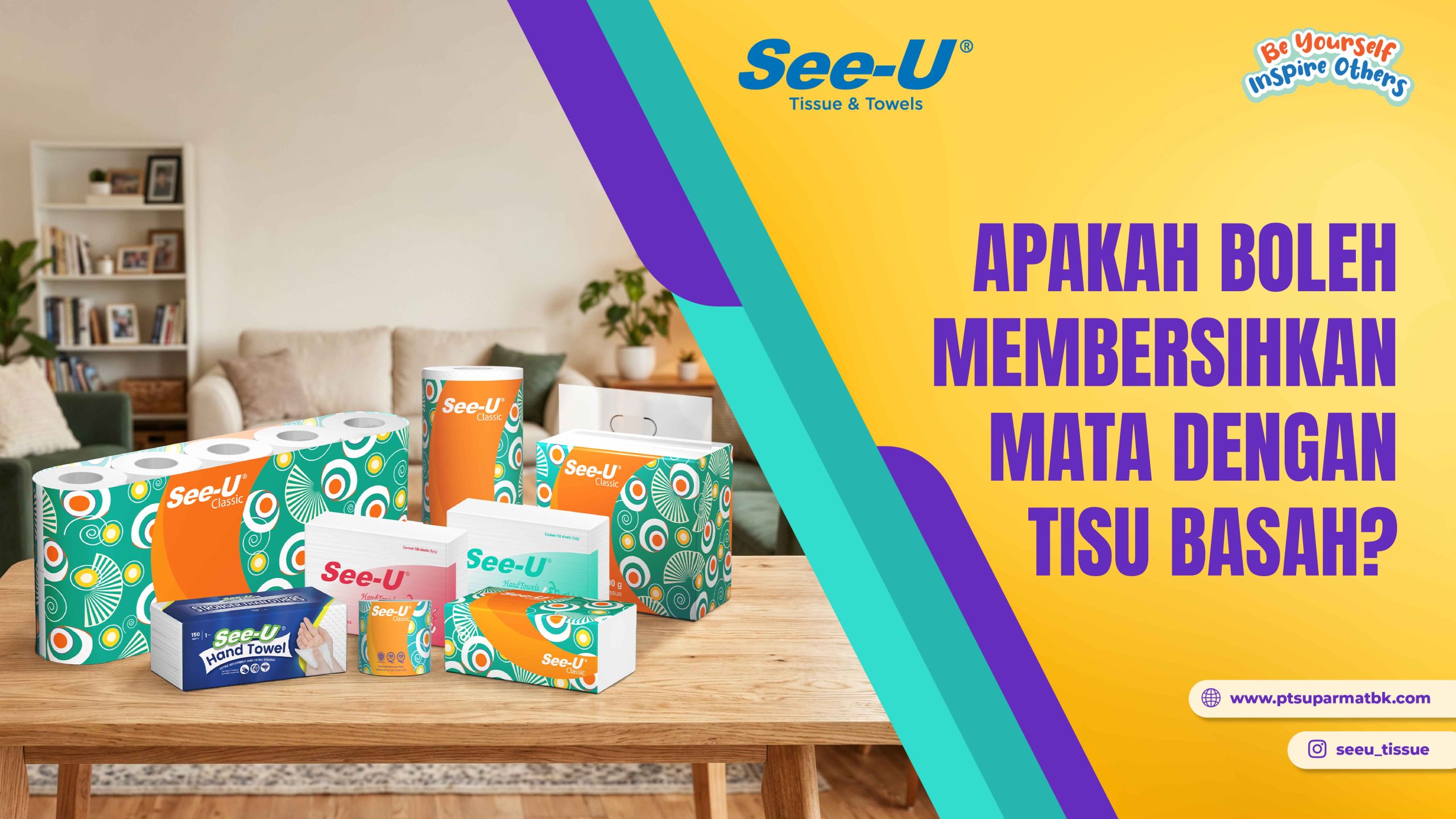 Mata dengan Tisu Basah