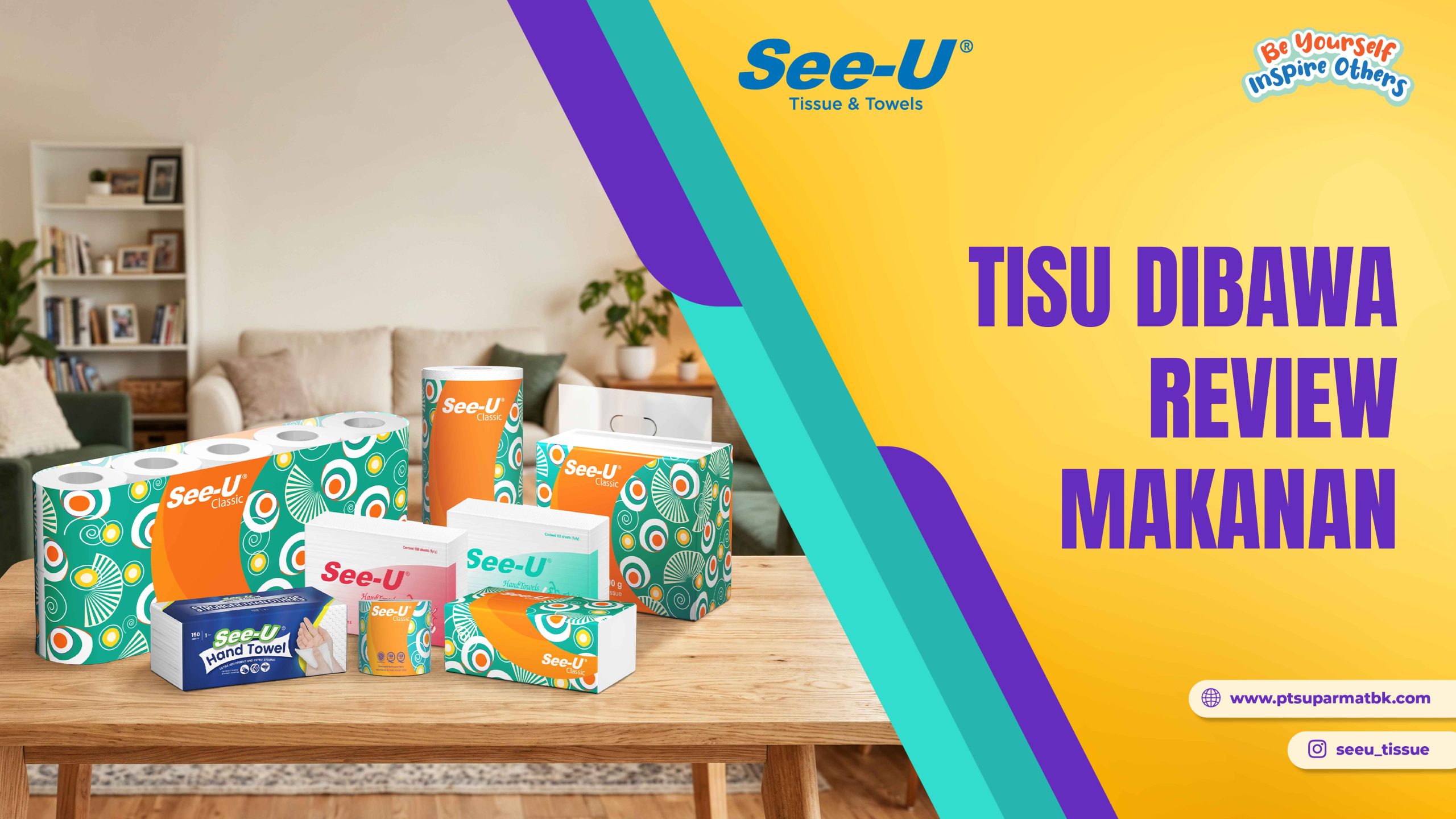 Tisu dibawa meja warung